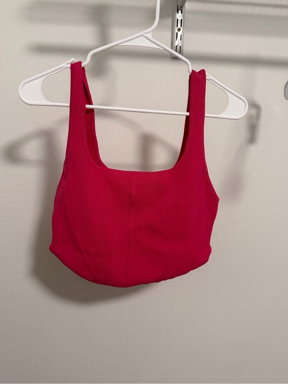 Babaton Hot Pink Sculpt Knit Tank Top